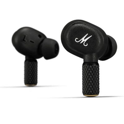 Auriculares True Wireless - Marshall Motif II A.N.C., Cancelación activa ruido, 30h de reproducción, Carga inalámbrica, Negro
