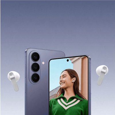 Auriculares True Wireless - Samsung Galaxy Buds4, Cancelación Activa de Ruido (ANC), Bluetooth 6.1, Autonomía hasta 5 horas con ANC, Blanco