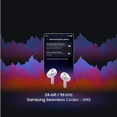 Auriculares True Wireless - Samsung Galaxy Buds4 Pro, Cancelación Activa de Ruido (ANC), Bluetooth 6.1, Autonomía hasta 6 horas con ANC, Blanco