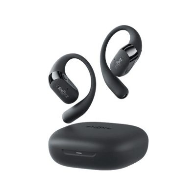 Auriculares True Wireless - Shokz OpenFit 2, 48 h Autonomía, Open-Ear, Resistencia al agua IP55, Micrófono con cancelación de ruido, Negro