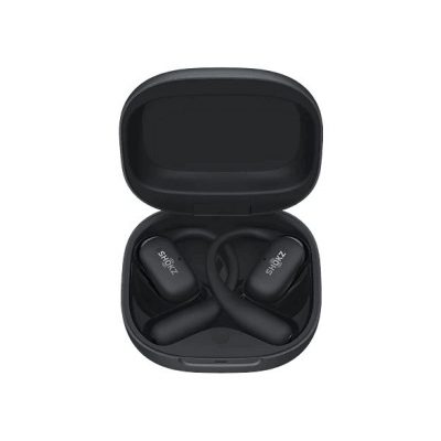 Auriculares True Wireless - Shokz OpenFit 2, 48 h Autonomía, Open-Ear, Resistencia al agua IP55, Micrófono con cancelación de ruido, Negro