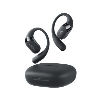 Auriculares True Wireless - Shokz OpenFit 2+, 48h Autonomía, Open-Ear, Resistencia agua IP55, Micrófono con cancelación de ruido, Dolby Audio, Negro
