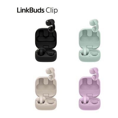 Auriculares True Wireless - Sony LinkBuds Clip, Estilo abierto, 3 modos de escucha, IPX4, Llamadas nítidas, 37 horas, IA, Táctil, iOS/Android, Beige