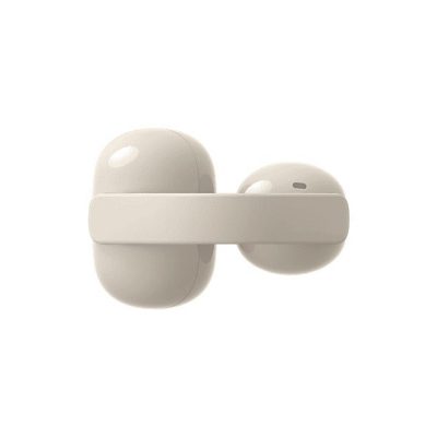 Auriculares True Wireless - Sony LinkBuds Clip, Estilo abierto, 3 modos de escucha, IPX4, Llamadas nítidas, 37 horas, IA, Táctil, iOS/Android, Beige