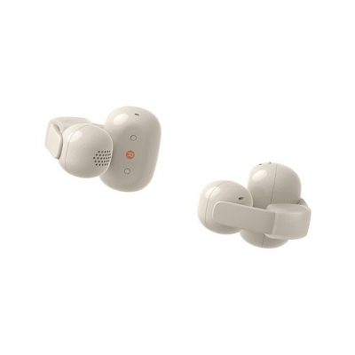 Auriculares True Wireless - Sony LinkBuds Clip, Estilo abierto, 3 modos de escucha, IPX4, Llamadas nítidas, 37 horas, IA, Táctil, iOS/Android, Beige