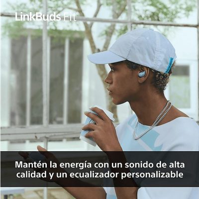 Auriculares True Wireless - Sony LinkBuds Fit, Cancelación de ruido (Noise Cancelling), Bluetooth, HiRes, 21 horas, iOS y Android, Google, IPX4, Negro