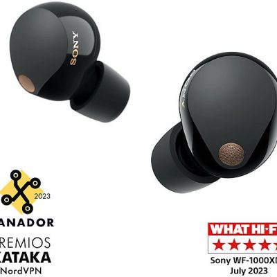 Auriculares True Wireless - Sony WF1000XM5B, Cancelación de ruido (Noise Cancelling), Hi-Res, Google assistant, Alexa, Siri, 24 horas, IPX4, Negro