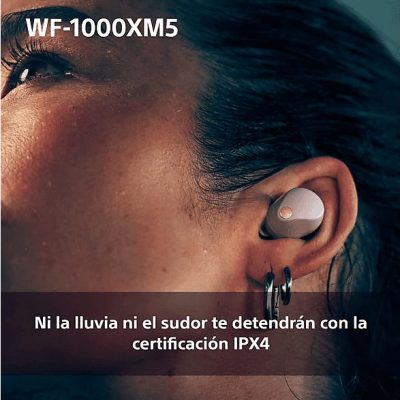 Auriculares True Wireless - Sony WF1000XM5P, Cancelación de ruido (Noise Cancelling), Hi-Res, Google assistant, Alexa, Siri, 24 horas, IPX4, Rosa