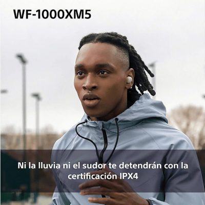 Auriculares True Wireless - Sony WF1000XM5S, Cancelación de ruido (Noise Cancelling), Hi-Res, Google assistant, Alexa, Siri, 24 horas, IPX4, Plata