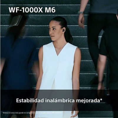 Auriculares True Wireless - Sony WF1000XM6, Cancelación de ruido (ANC), Hi-Res, Bluetooth, Llamadas nítidas, 24 horas, IPX4, iOS/Android, Negro