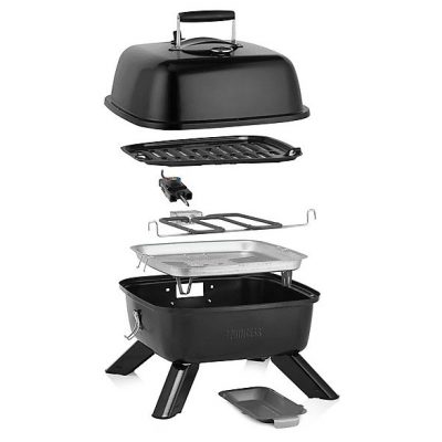 Barbacoa eléctrica - PRINCESS 8713016097514, 2000 W, Negro
