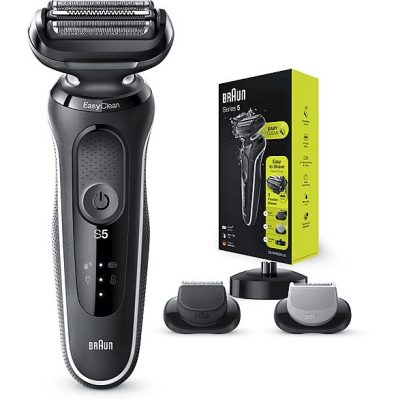 Barbero - BRAUN 50-W4650cs, 50 Min., carga rápida, lavable, afeitado en seco, afeitado en húmedo, Blanco