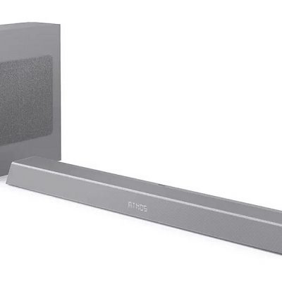 Barra de sonido con subwoofer - PHILIPS TAB8505/10, Bluetooth, Subwoofer Inalámbrico, 200 W, Amazon Alexa, Google Assistant, Plata