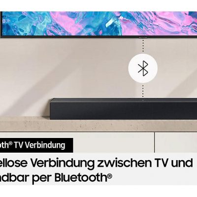 Barra de sonido con subwoofer - SAMSUNG HW-C440G/ZG, Bluetooth, Subwoofer Inalámbrico, 270 W, Negro