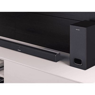 Barra de sonido con subwoofer - SHARP HT-SBW110, Bluetooth, Subwoofer Con cable, 180 W, Negro