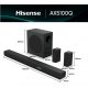 Barra de sonido - Hisense AX5100Q, Bluetooth, Subwoofer Inalámbrico, 580 W, Hi- Concerto, HDMI eARC, Dolby Atmos, Negro