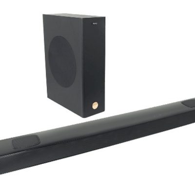 Barra de sonido - PEAQ PEB 512-RW, Bluetooth, Inalámbrico, 200W, Subwoofer, Dolby Atmos, Edición Robbie Williams, Negro