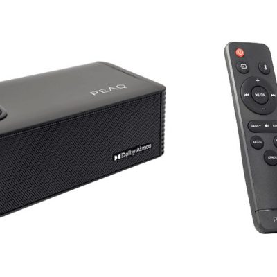 Barra de sonido - PEAQ PEB 512-RW, Bluetooth, Inalámbrico, 200W, Subwoofer, Dolby Atmos, Edición Robbie Williams, Negro