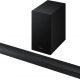Barra de sonido - Samsung HW-B66CF/ZF, Bluetooth, Inalámbrico, 370 W, Subwoofer y Dolby Atmos, 3.1 canales, Negro