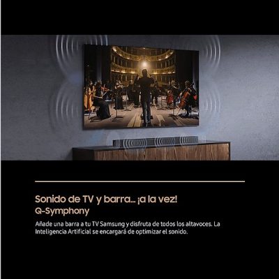 Barra de sonido - Samsung HW-B66CF/ZF, Bluetooth, Inalámbrico, 370 W, Subwoofer y Dolby Atmos, 3.1 canales, Negro