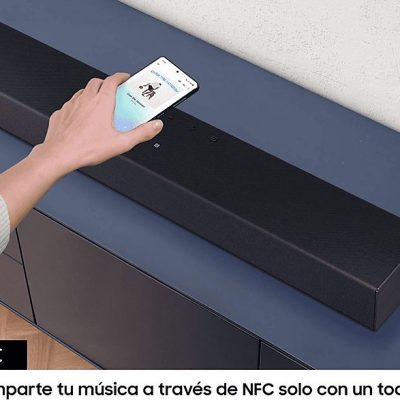 Barra de sonido - SAMSUNG HW-C400/ZF, Bluetooth, Subwoofer No, 40 W, Negro