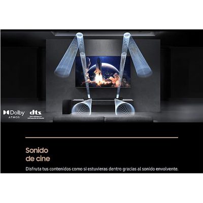 Barra de sonido - Samsung HW-Q600F/ZF, Bluetooth, Inalámbrico, 380 W, Subwoofer y Dolby Atmos inalámbrico, 3.1.2 canales, Negro