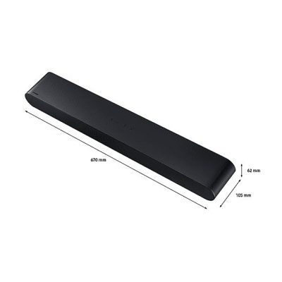 Barra de sonido - SAMSUNG HW-S60D, Bluetooth, Subwoofer No, 31 W, Amazon Alexa, Negro