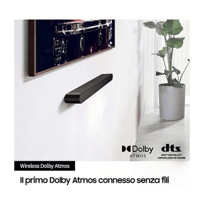Barra de sonido - SAMSUNG HW-S60D, Bluetooth, Subwoofer No, 31 W, Amazon Alexa, Negro
