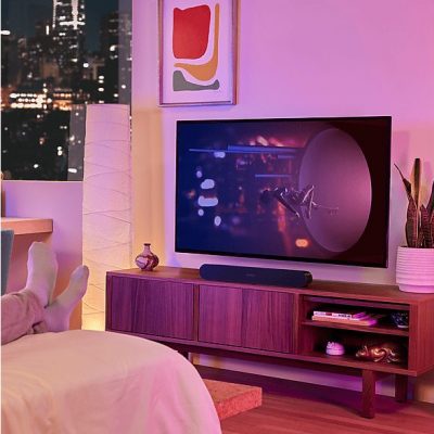 Barra de sonido - Sonos Ray, WiFi, AirPlay 2, Control táctil, Luces LED, Negro