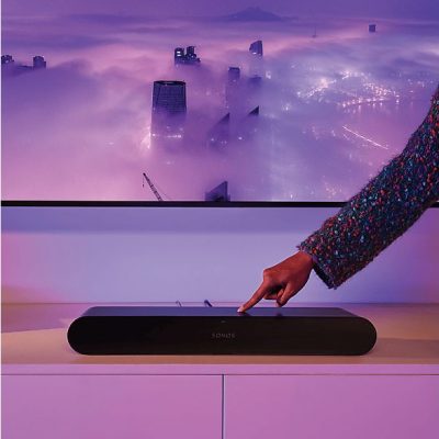 Barra de sonido - Sonos Ray, WiFi, AirPlay 2, Control táctil, Luces LED, Negro