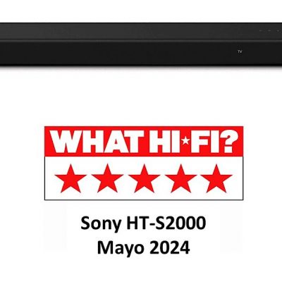 Barra de sonido - Sony HT-S2000, 3.1 Canales, Dolby Atmos, DTS:X, Bluetooth, Subwoofer integrado dual, 350 W, Sonido envolvente, HDMI, Negro