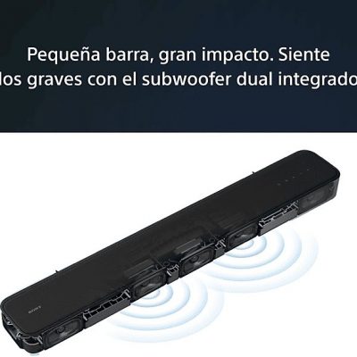 Barra de sonido - Sony HT-S2000, 3.1 Canales, Dolby Atmos, DTS:X, Bluetooth, Subwoofer integrado dual, 350 W, Sonido envolvente, HDMI, Negro