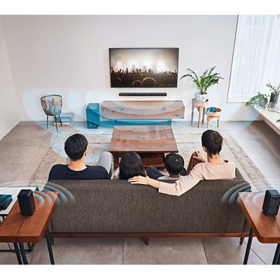Barra de sonido - Sony HTS40R.CEL, Surround 5.1, Subwoofer, Altavoces traseros inalámbricos, HDMI, Bluetooth,  600 W, Negro