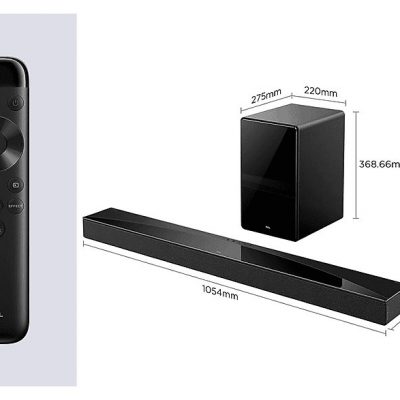 Barra de sonido - TCL Q75HE, Bluetooth, Subwoofer Inalámbrico, 780 W, Negro titantio