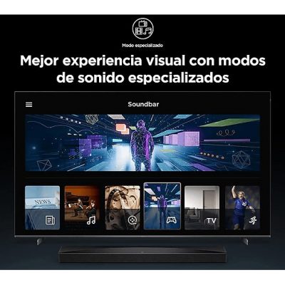 Barra de sonido - TCL Q75HE, Bluetooth, Subwoofer Inalámbrico, 780 W, Negro titantio