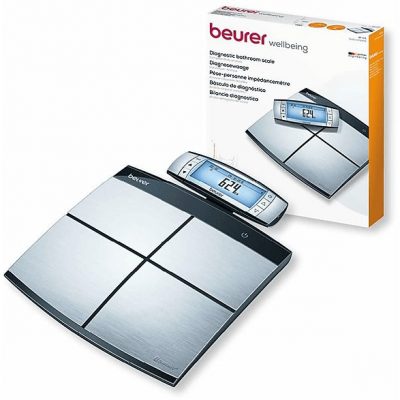 Báscula de baño - BEURER BF105 BT 77, Peso máximo 181 kg, Bluetooth, Inox