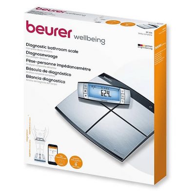 Báscula de baño - BEURER BF105 BT 77, Peso máximo 181 kg, Bluetooth, Inox
