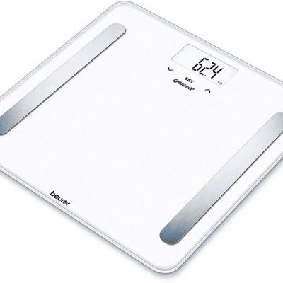 Báscula de baño - BEURER BF600, Peso máximo 180 kg, Indicador Masa Corporal (IMC), Bluetooth, blanco