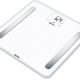 Báscula de baño - BEURER BF600, Peso máximo 180 kg, Indicador Masa Corporal (IMC), Bluetooth, blanco