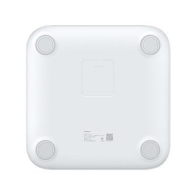 Báscula de baño - HUAWEI 55026228, Peso máximo 150 kg, Batería/s AAA, Indicador Masa Corporal (IMC), Bluetooth, Blanco