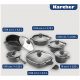 Batería de cocina - KARCHER 112914, 16 l, Aluminio, Negro