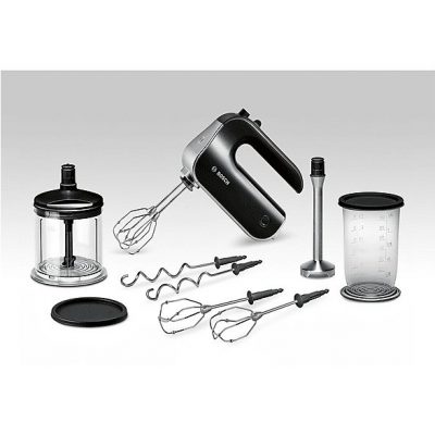 Batidora de mano - BOSCH MFQ4885DE, 575 W, 5 velocidades, Negro
