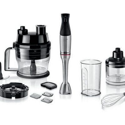 Batidora de mano - BOSCH MSM6M8X1, 1200 W, Totalmente variable velocidades, Inox