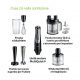 Batidora de mano - BRAUN Minipimer 9 MQ9187XLI, 1200 W, 3 velocidades, Negro