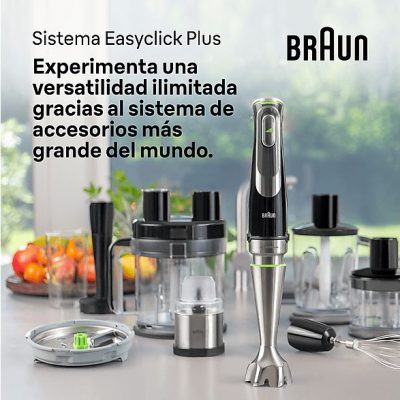 Batidora de mano - BRAUN Minipimer 9 MQ9187XLI, 1200 W, 3 velocidades, Negro