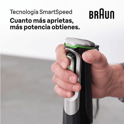 Batidora de mano - BRAUN Minipimer 9 MQ9187XLI, 1200 W, 3 velocidades, Negro