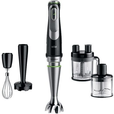 Batidora de mano - BRAUN MQ9195XLI, 1200 W, Totalmente variable velocidades, Inox