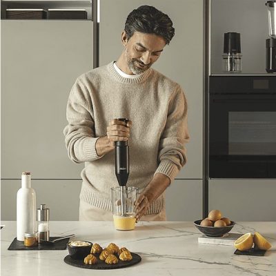 Batidora de mano - HAIER HHB5B5 011, 1000 W, 4 velocidades, Negro