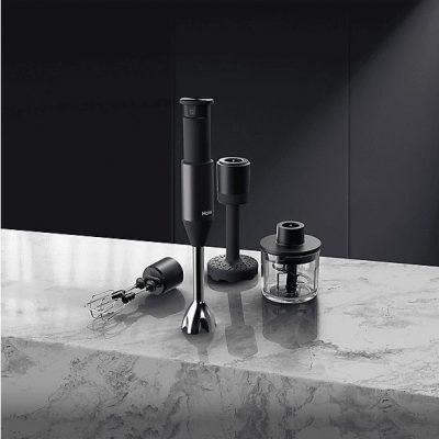 Batidora de mano - HAIER HHB5B5 011, 1000 W, 4 velocidades, Negro
