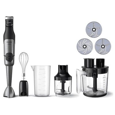 Batidora de mano - PHILIPS HR2685/00, 1200 W, Totalmente variable velocidades, Negro
